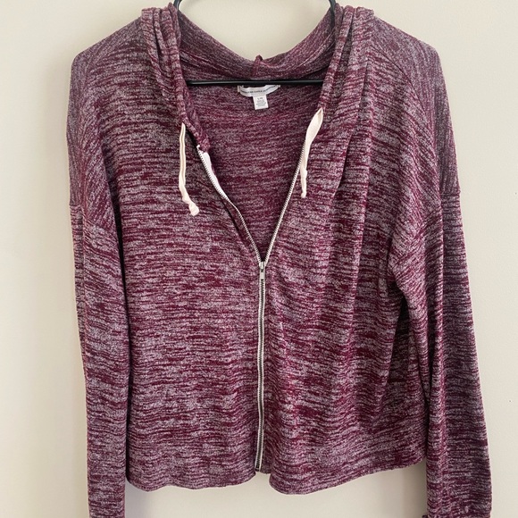 American Eagle lightweight cropped zip sweater - Picture 1 of 4